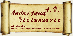 Andrijana Vilimanović vizit kartica